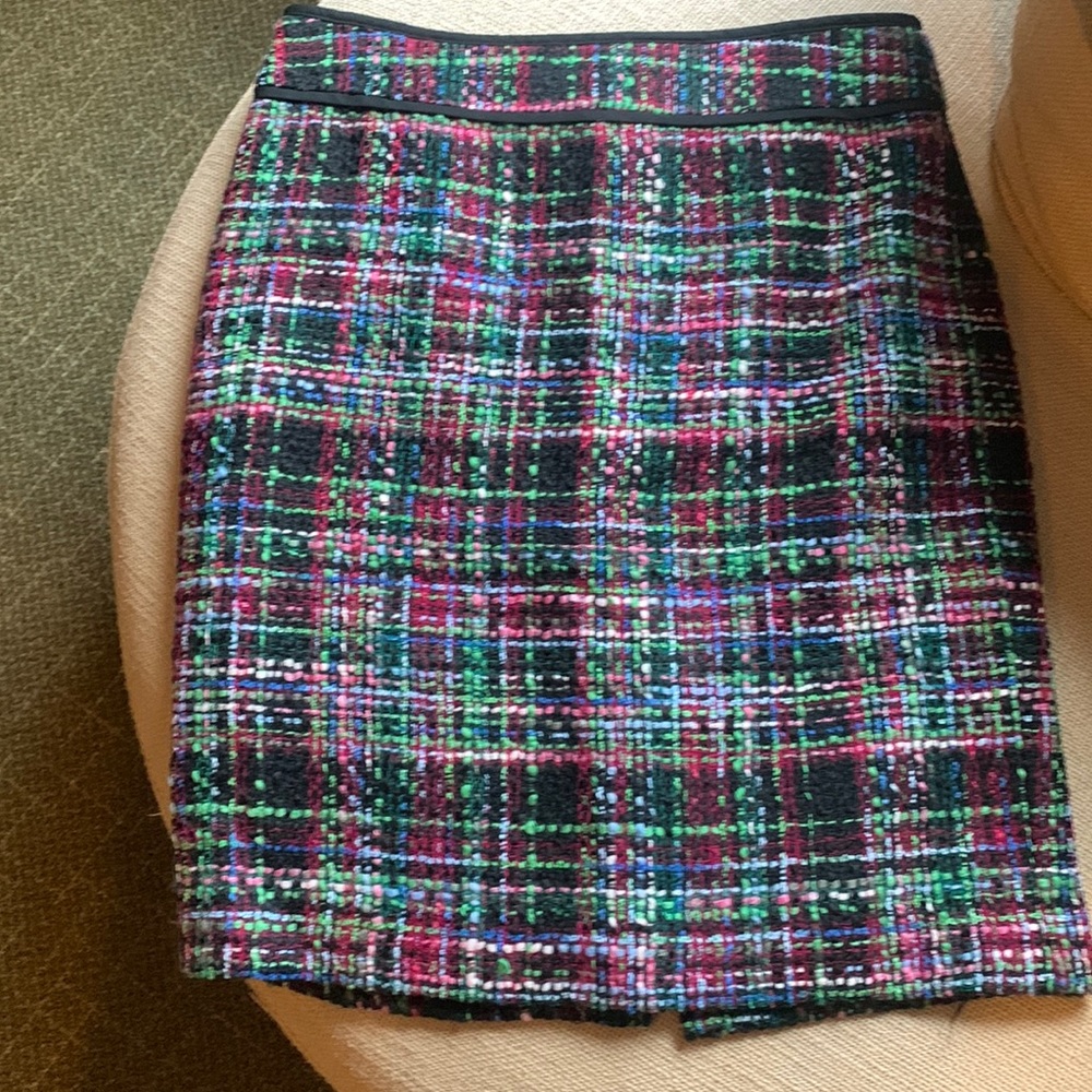 Multi color tweed Talbots 6P pencil skirt